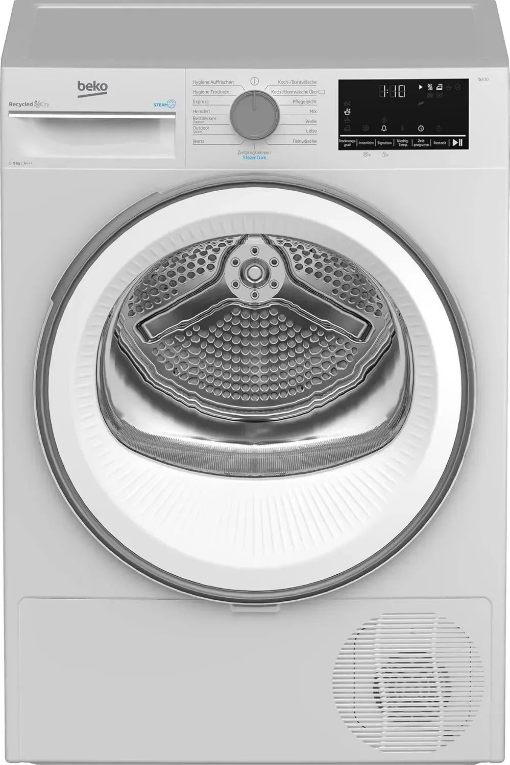 Beko Wärmepumpentrockner 9 kg, 15 Programme, Sensortrocknung, Dampffunktion, Allergikerfreundlich, Leise, Weiß