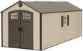 Lifetime Gartenhaus Kunststoff 609x244 cm, Wetterfest, UV-beständig, Inklusive Bodenplatte, Schneelast 115 kg/m², Fenster & Oberlicht, Hergestellt in USA