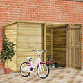 Tidyard Imprägnierte Kiefernholz Fahrradgarage 232x110x170 cm